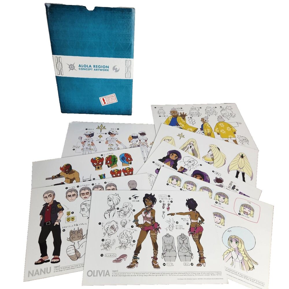Pokémon Alola Region Concept Artwork Double-Sided Pokemon Prints Great Wall Art